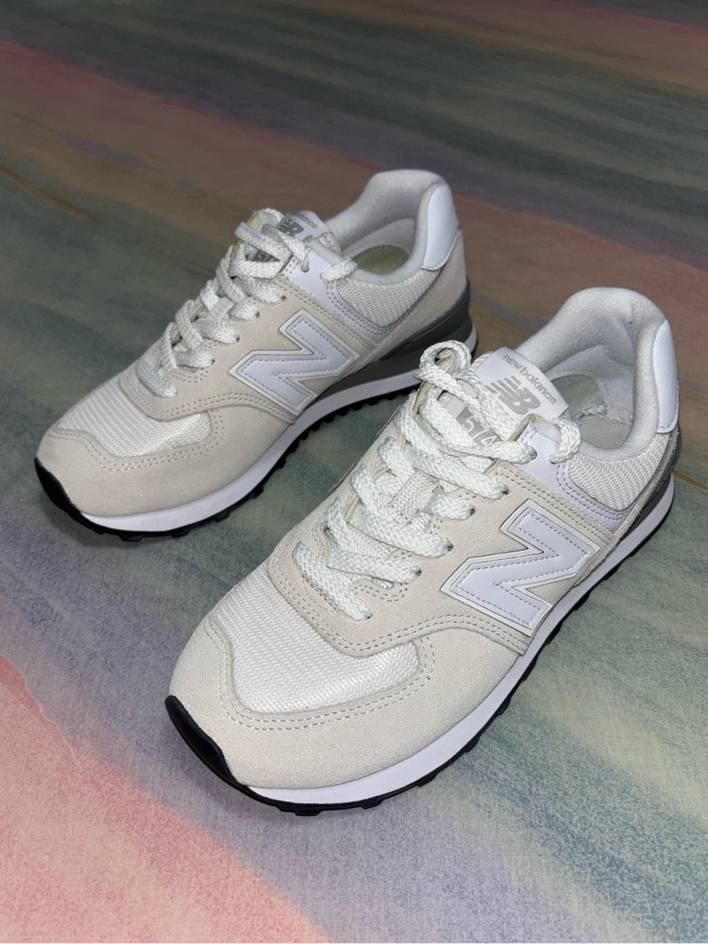 New Balance 574 Core Nimbus Cloud/White sneakers women’s size 8.5